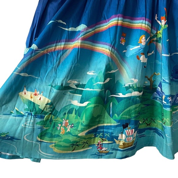 Disney Blue A-Line Skirt with Rainbow Design - Picture 9 of 15